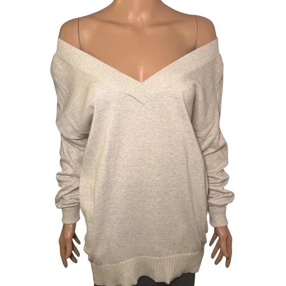 Victoria's Secret Kiss of Cashmere V Neck Sweater Tunic Size Small Slouchy top - Picture 2 of 9
